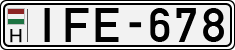 license plates of Hungary, Cars (1990)
