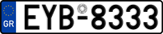 License plate of Greece, Cars