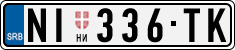 License plate of Serbia, Cars