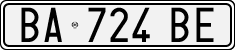 License plate of Italy, Cars (1994 year series)