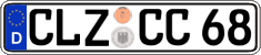 German license plate, Regular plates