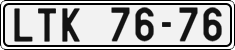 License plate of the Czech Republic, Cars (1960)