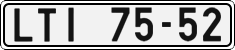 License plate of the Czech Republic, Cars (1960)