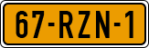 License plate of the Netherlands, Cars
