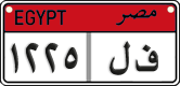 License plate of Egypt, Cars (2008)