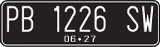 License plate of Indonesia, Regular plates