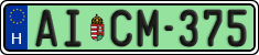 license plates of Hungary, Regular plates (2022)