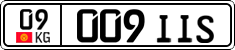 License plate of Kyrgyzstan, Private owners (2016)