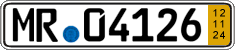 German license plate, Short-term transit plates