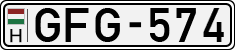 license plates of Hungary, Cars (1990)
