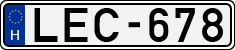 license plates of Hungary, Cars (1990)