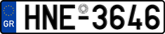 License plate of Greece, Cars