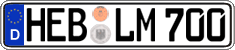 German license plate, Regular plates