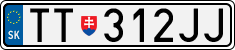 License plate of Slovakia, Cars