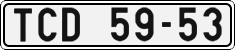 License plate of the Czech Republic, Cars (1960)