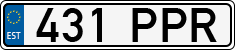 License plate of Estonia, Regular car plates