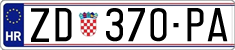 License plate of Croatia, Regular plates