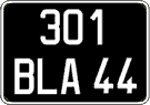 French license plate, FNI