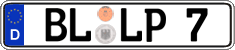German license plate, Regular plates