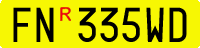 License plate of Italy, Cars (1994 year series)
