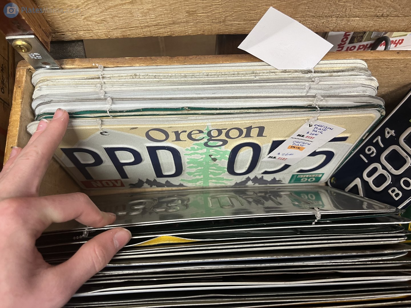 PPD 055, License plate without vehicle 
