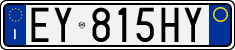 License plate of Italy, Cars (1994 year series)