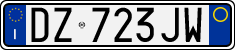License plate of Italy, Cars (1994 year series)