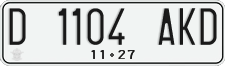License plate of Indonesia, Regular plates