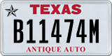 Texas, Specialty plates (A12345B)