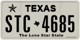 Texas, Regular plates (2012) (АBC-1234)