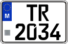 License plate of Malta, Trailers (TR 123(4))