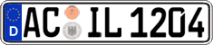 German license plate, Regular plates