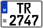 License plate of Malta, Trailers (TR 123(4))