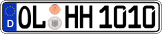 German license plate, Regular plates