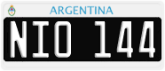 License plate of Argentina, Cars (1995, ABC 123)