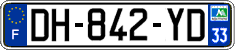 French license plate, SIV (ordinary)
