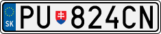 License plate of Slovakia, Cars