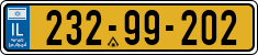 License plate of Israel, Regular plates