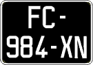 French license plate, SIV (oldtimers)