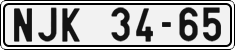 License plate of the Czech Republic, Cars (1960)