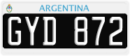 License plate of Argentina, Cars (1995, ABC 123)