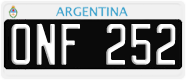 License plate of Argentina, Cars (1995, ABC 123)