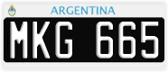 License plate of Argentina, Cars (1995, ABC 123)