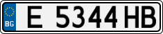 License plate of Bulgaria, Cars