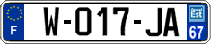 French license plate, SIV (garage)