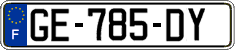French license plate, SIV (ordinary)