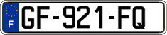 French license plate, SIV (ordinary)