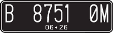 License plate of Indonesia, Regular plates