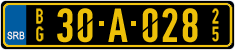 License plate of Serbia, Diplomatic