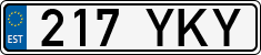 License plate of Estonia, Regular car plates